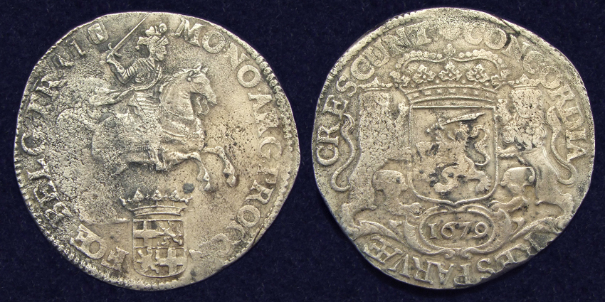 Utrecht, Ducat 1679, recovered from 't Vliegend Hert